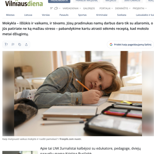 Kristina Busilaitė Interviu Vilniaus diena